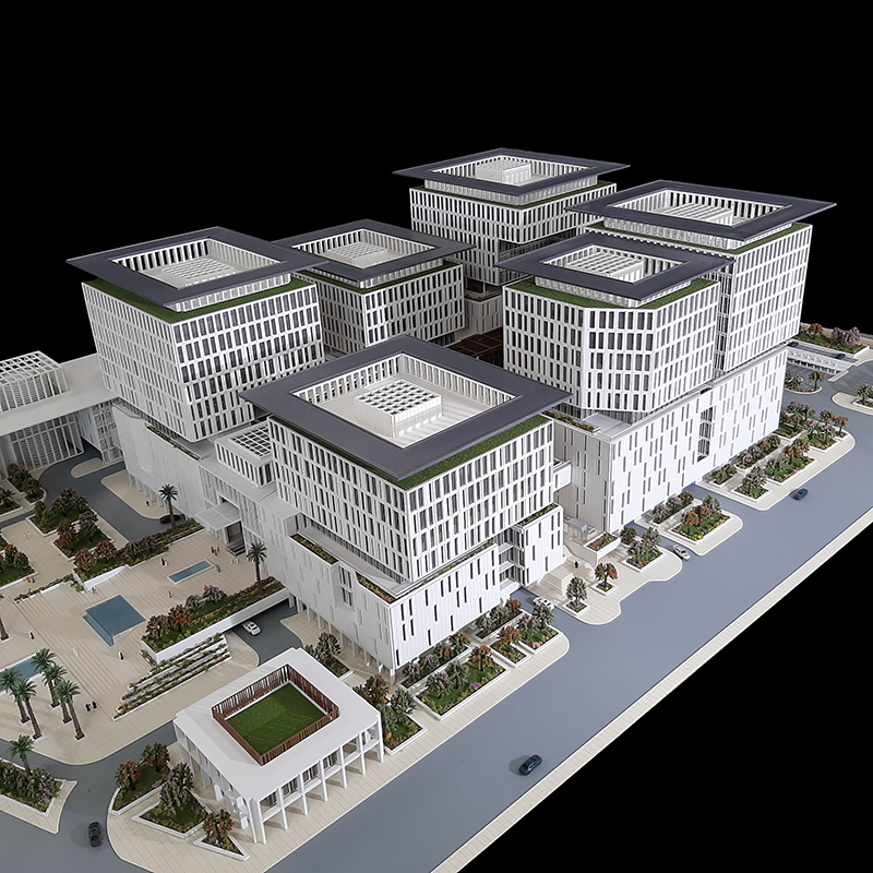 Ministry complex at 1:500 — the Contour Models workshop