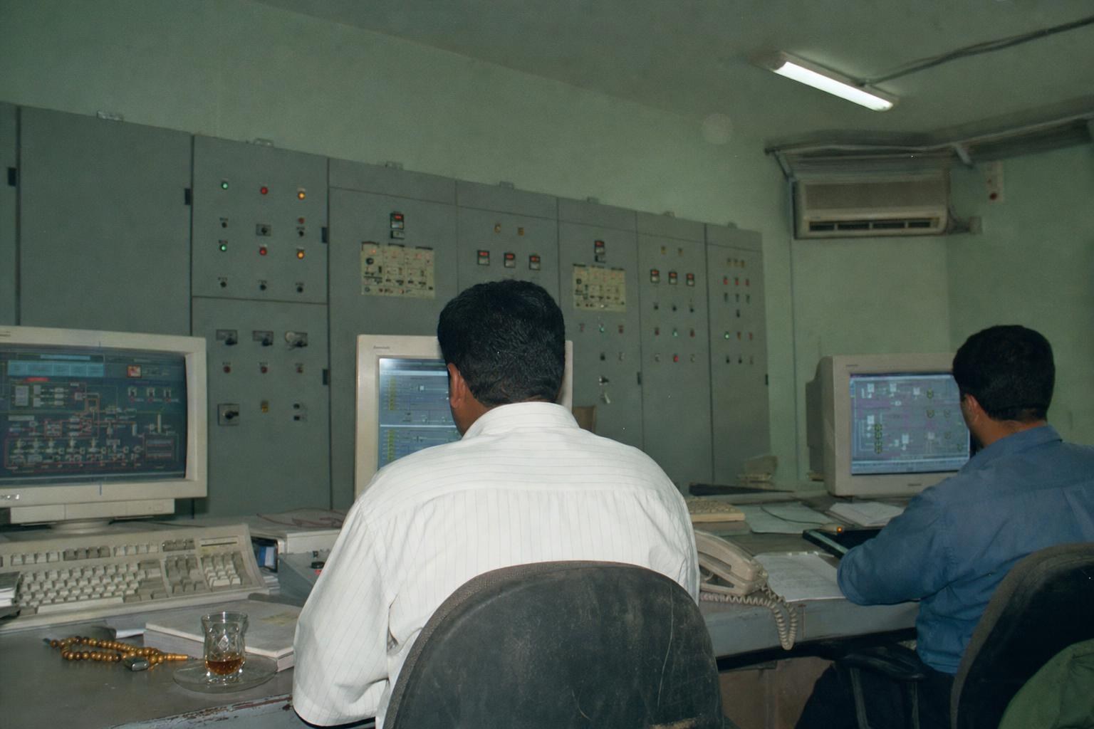 A production-line control room — decades before it was called IoT
